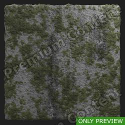 PBR substance material of ground concrete mossy created in substance designer for graphic designers and game developers